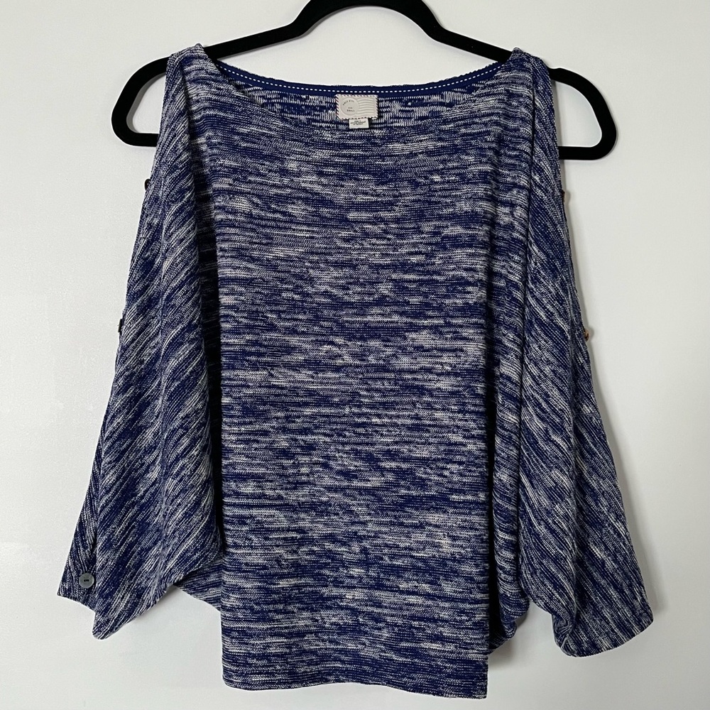Anthropologie Postmark Malu Cold Shoulder Knit Top
